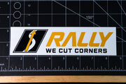 Corner cut decal